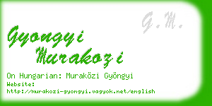 gyongyi murakozi business card