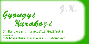 gyongyi murakozi business card